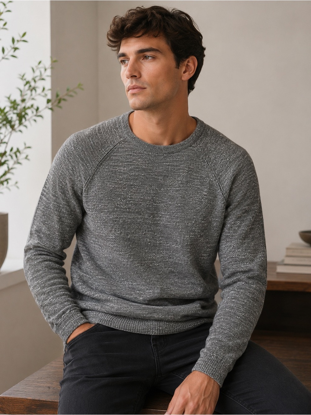 Lucky Brand | Men's Welterweight Crewneck Sweater | Size Medium
